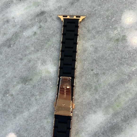 New MICHELE Apple Watch Bracelet Black & Rose Gold - Picture 4 of 5